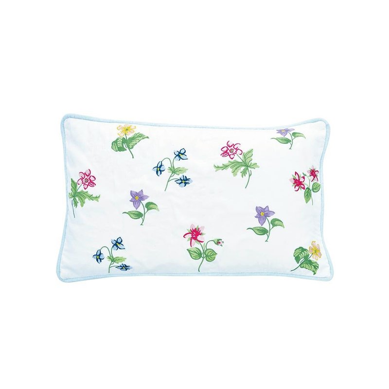 丹麥GreenGate Karolina white 刺繡抱枕套 30x50cm - 寢具/床包 - 棉．麻 多色