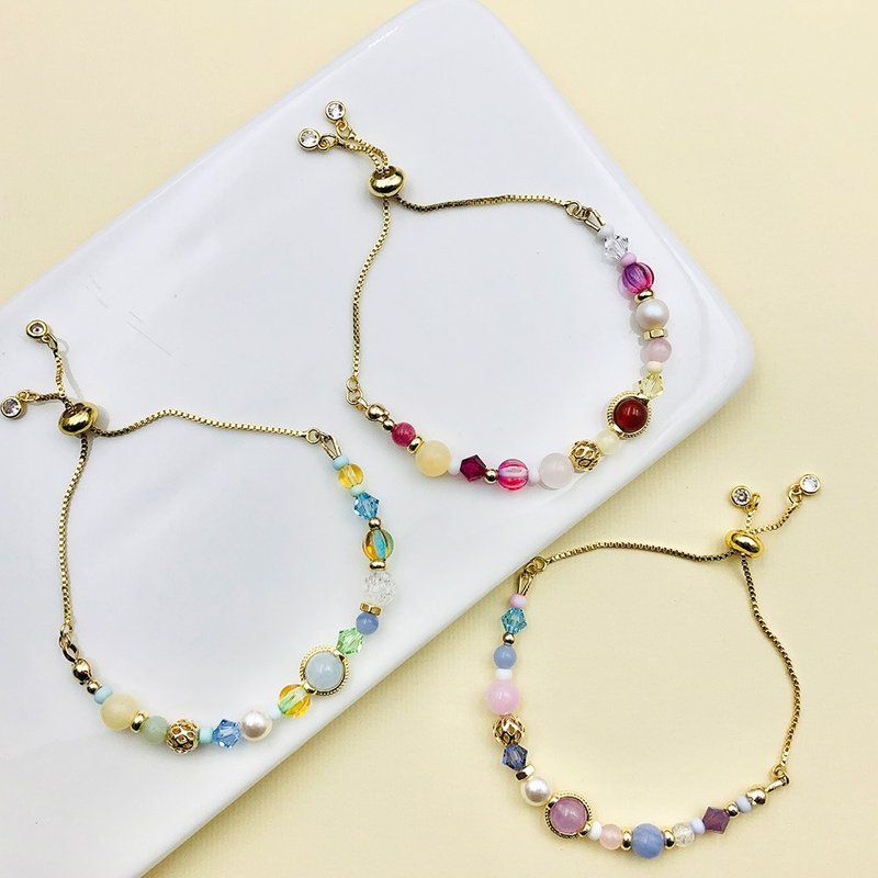 [DIY Material Pack] Crystal Natural Stone Bracelet | Instructional video included - งานโลหะ/เครื่องประดับ - คริสตัล หลากหลายสี