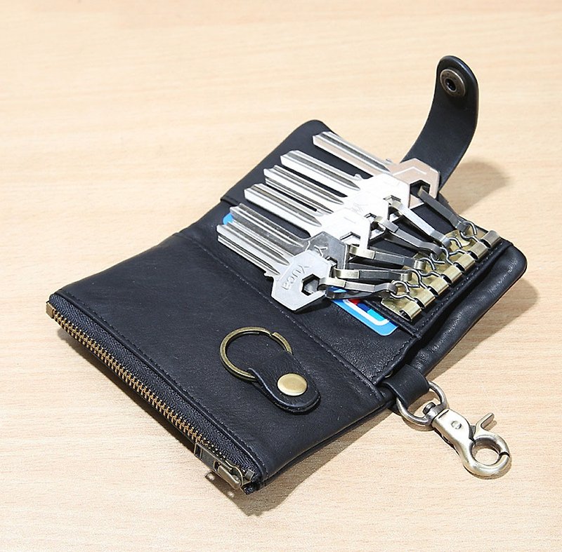 錢包 汽車鑰匙包 隨身鑰匙包 零錢包 - 零錢包/小錢包 - 真皮 