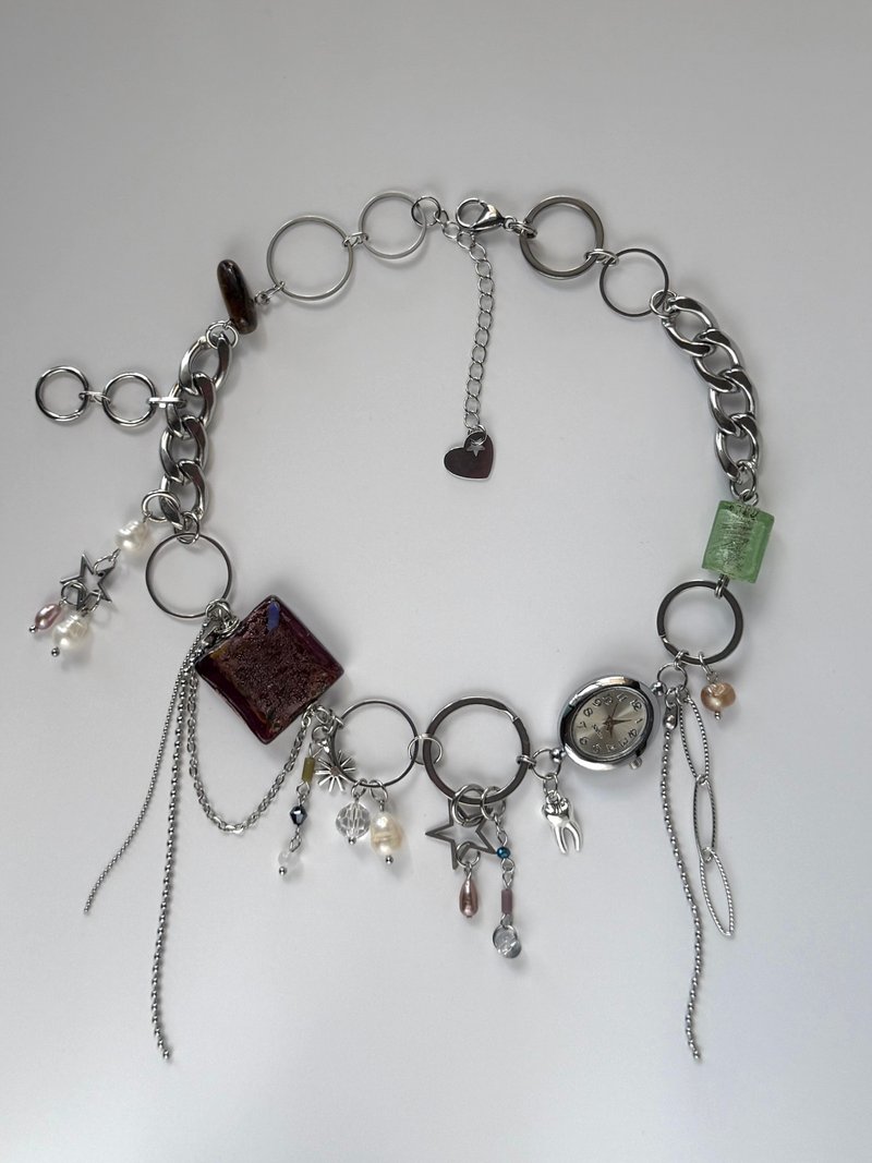 Handmade Watch Necklace (one of a kind) - 項鍊 - 其他材質 多色