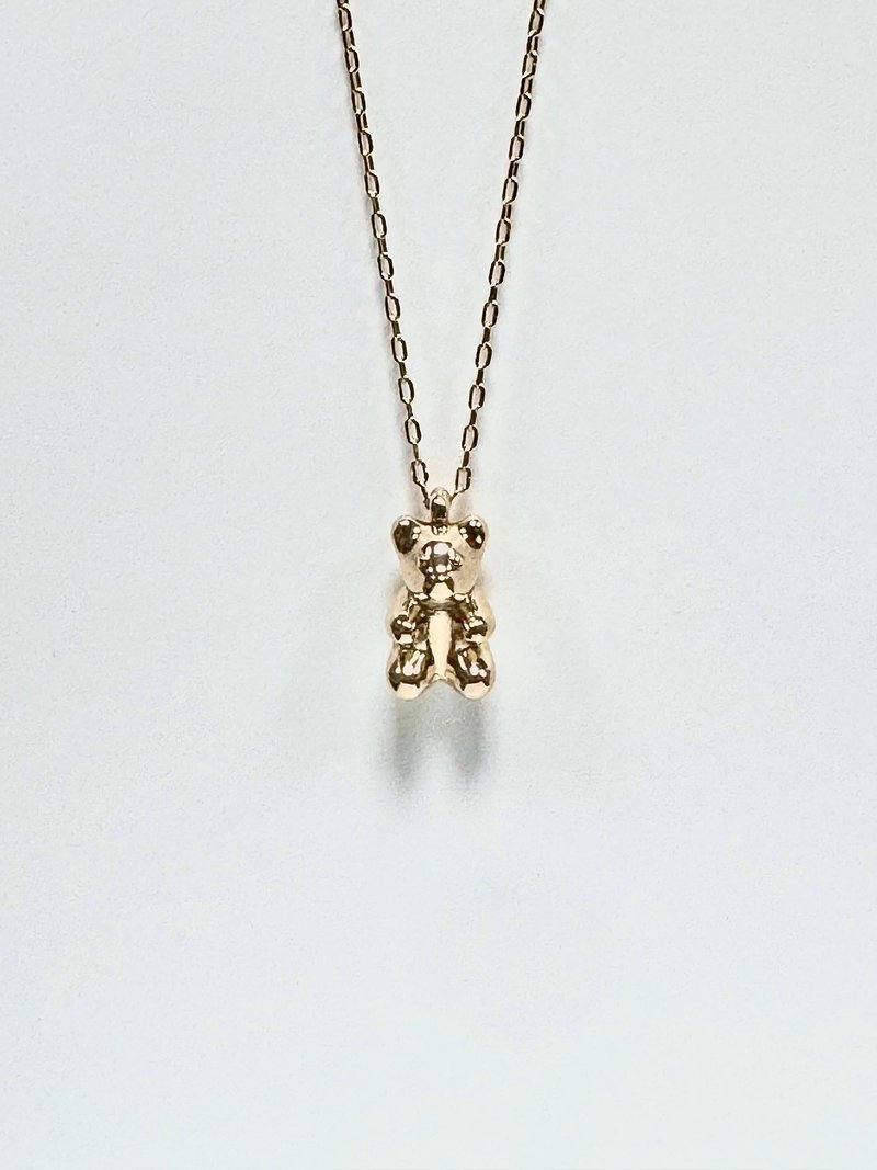 Sweet Bear - 10k金小熊項鍊 項鍊 輕珠寶 客製化 手作 - 項鍊 - 貴金屬 金色