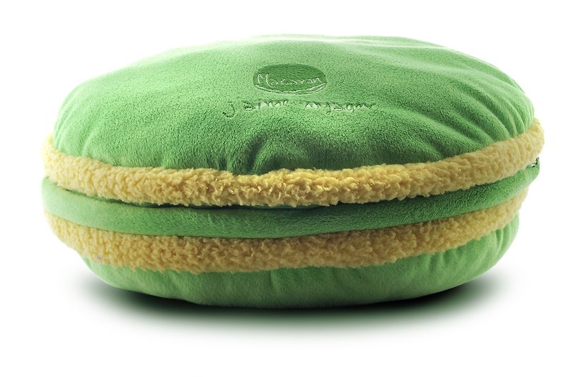 J'aime馬卡龍旅行毛毯和腰枕(綠色) - 其他 - 棉．麻 