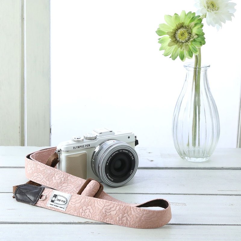 [2.5cm width] Adjustable length camera strap/Flower Garden Pink - ขาตั้งกล้อง - ผ้าฝ้าย/ผ้าลินิน สึชมพู