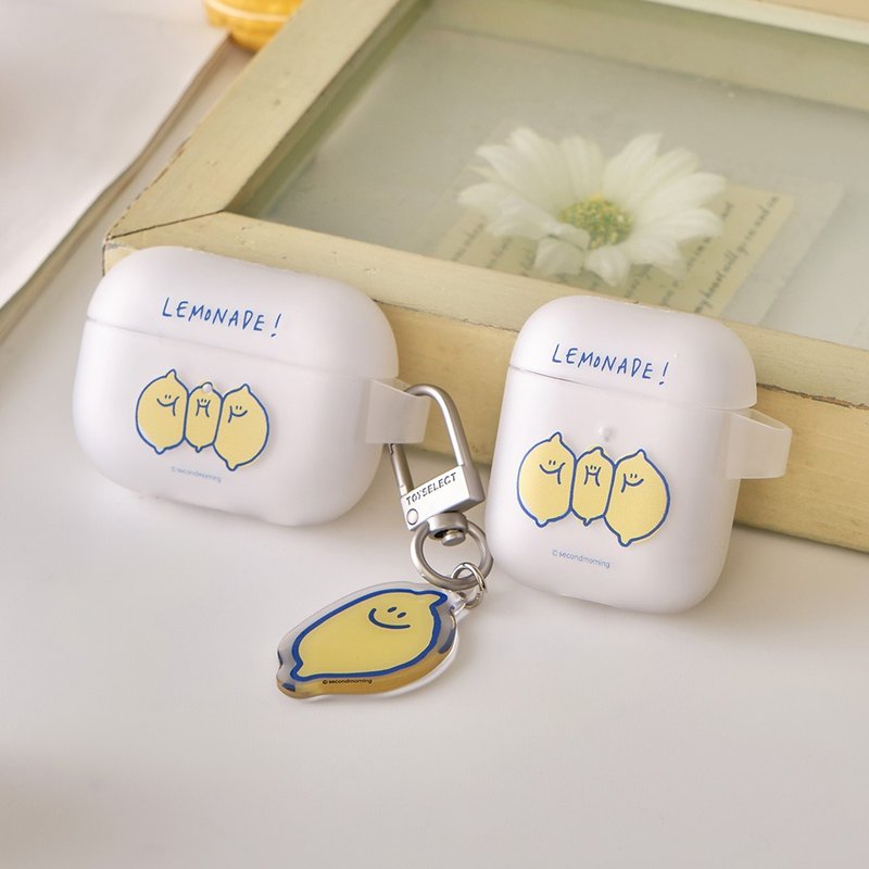 Second Morning Squeeze Three Lemons Powerful anti-fall AirPods protective case - ที่เก็บหูฟัง - พลาสติก หลากหลายสี