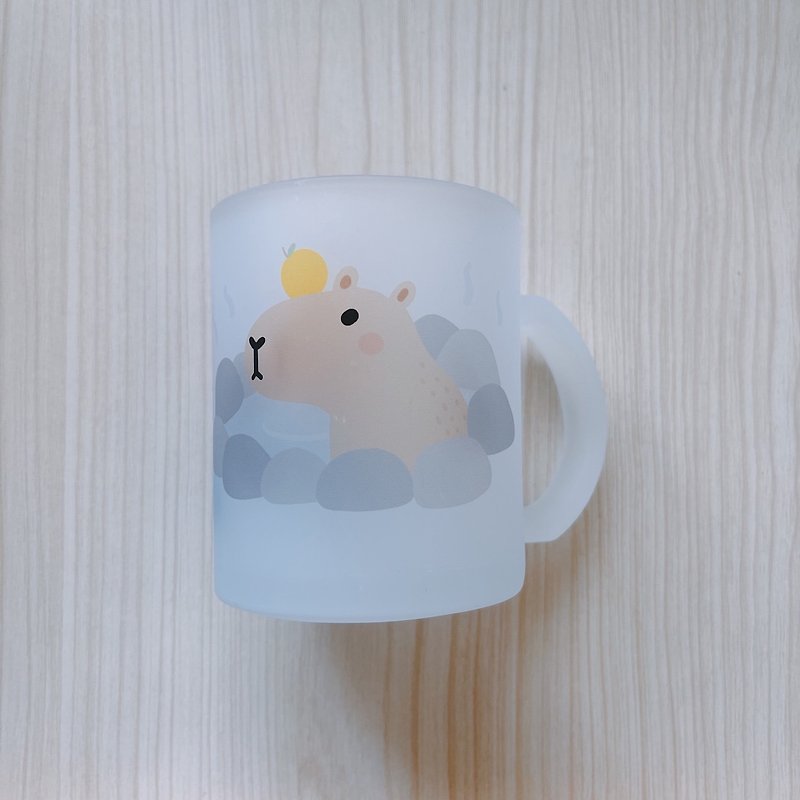 Mount Fuji capybara matte mug - เครื่องใช้ไฟฟ้าในครัว - เครื่องลายคราม ขาว