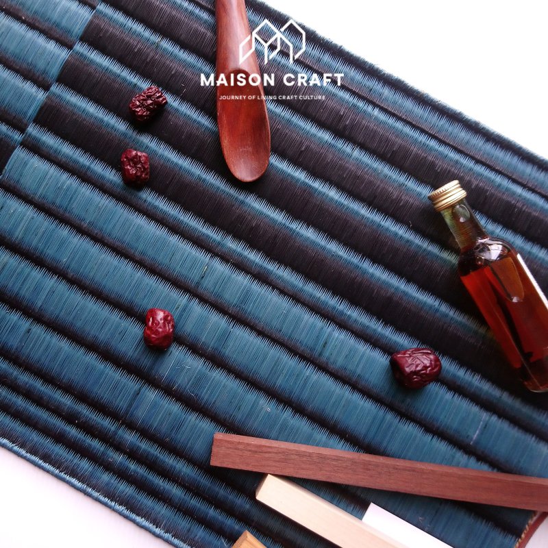 Set 2, Indigo Housewarming, Home Gifts, placemat, table mat, jute platemat - 桌布/桌巾/餐墊 - 環保材質 藍色