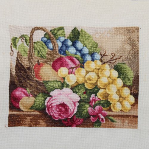RomanovaCrossStitch Handmade Still Life wall art, Hand Cross Stitched Artwork, Gifts, Home Decor