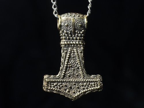 SEMIOTICAworkshop Thors Hammer Bredsatra Mjolnir Pendant. Thor pendant pagan amulet. Vikings Thor