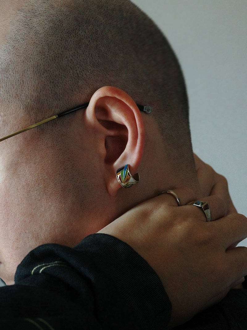 Winter's Cycle - Ear Cuff Earrings - Earrings & Clip-ons - Resin White