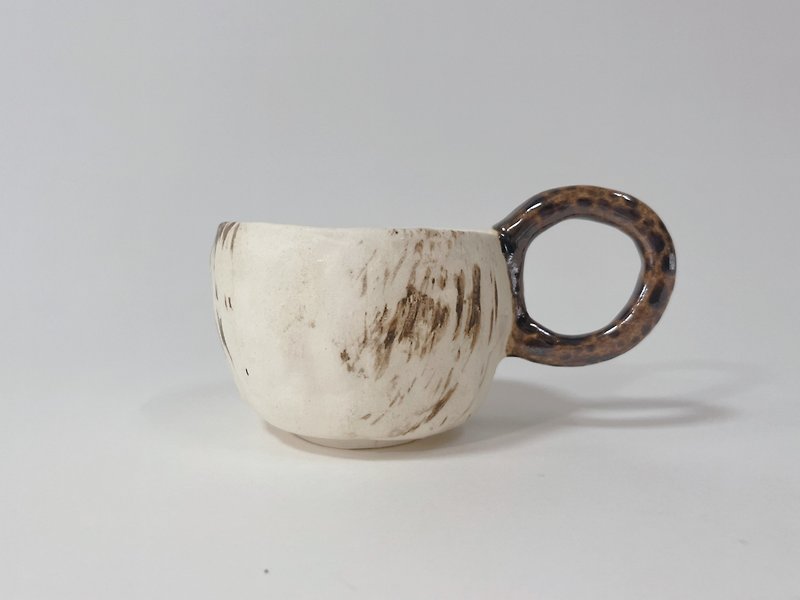 /Little splashing ink/ Hand-kneaded ceramic cup - แก้วมัค/แก้วกาแฟ - ดินเผา สีนำ้ตาล