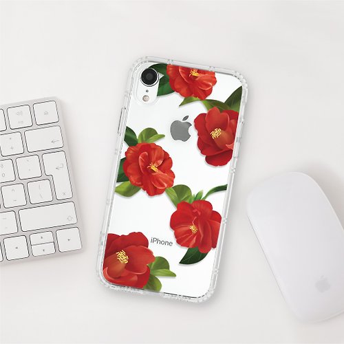 INJOY mall iPhone 15/13 手機殼∣優雅山茶花 MagSafe 磁吸手機殼
