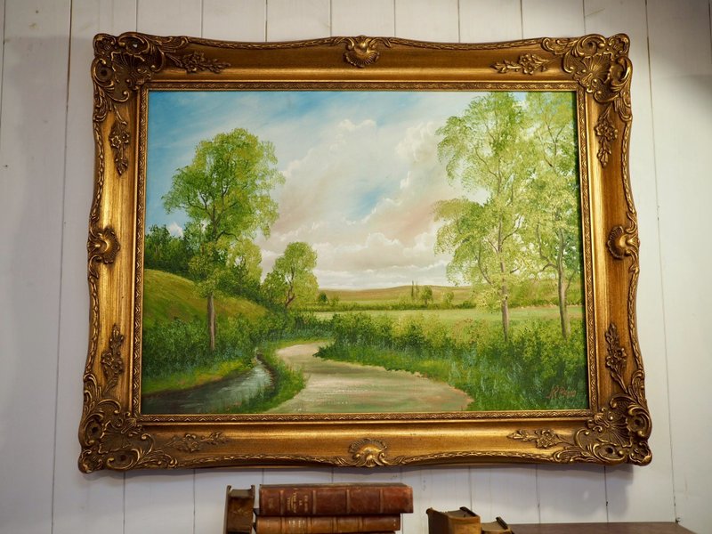 【鄉村風景原作油畫】 - 擺飾/家飾品 - 其他材質 