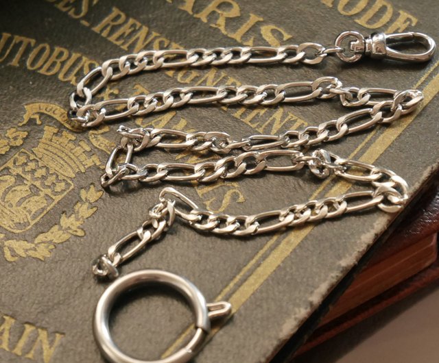 レトロフレンチシルバー懐中時計チェーンブレスレットネックレス N835