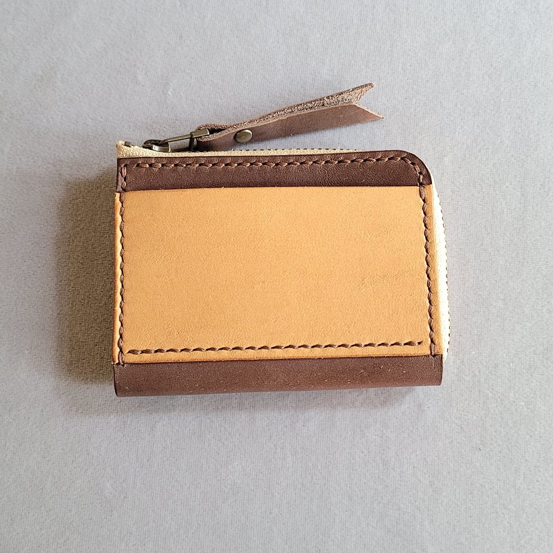 L-shaped zipper coin purse [more than enough] five loaves and two fishes/gospel gift/happiness group/multi-color - Coin Purses - Genuine Leather 