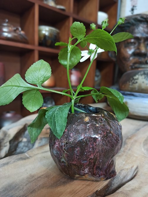 柴燒炫茶器/陳炫亨陶藝 手捏陶花器