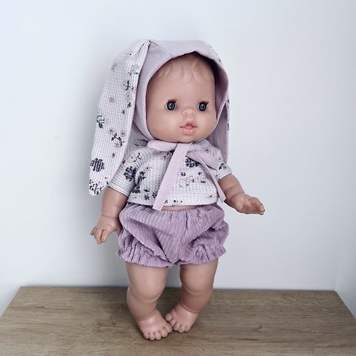 Lapitapi Easter outfit for dolls, clothes for Minikane 13 inch 34 cm dolls
