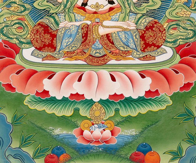 日本語 手描きのチベット観音タンカ絵 - ショップ Boudha Stupa