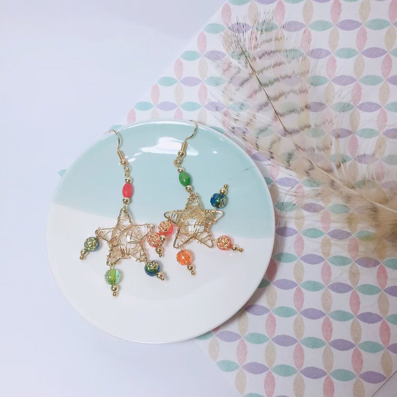 SUNNIE DESIGN star earrings - ต่างหู - โลหะ สีทอง