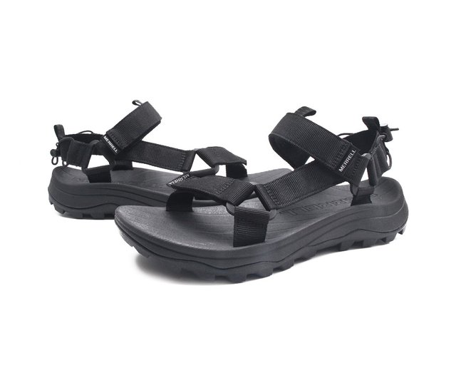 MERRELL ブラック スポーツサンダル Amazon | Merrell メンズ ハンティントン コンバーチブル レザー