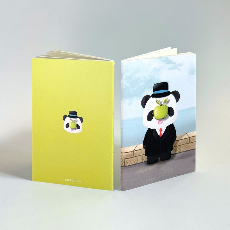 Panda in Son of Man Art Parody Art Parody Notebook - 筆記本/手帳 - 紙 