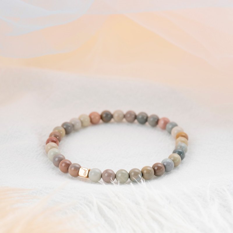 Macaron Alxa | Agate | Natural Energy Bracelet | 6-7mm - สร้อยข้อมือ - คริสตัล หลากหลายสี