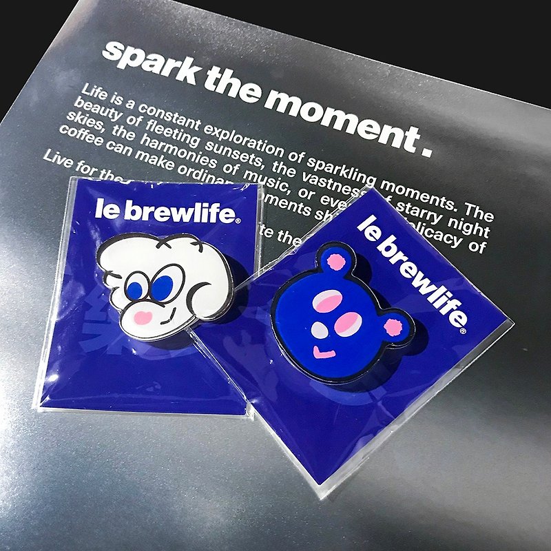 [le brewlife Lebu] Super Q Lebu BLUE bear airbag mobile phone holder - พวงกุญแจ - พลาสติก 