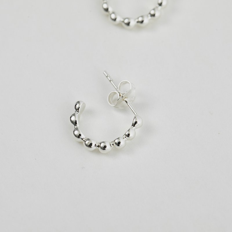 Morning dew garden ball - quality Silver earrings - ต่างหู - โลหะ สีเงิน