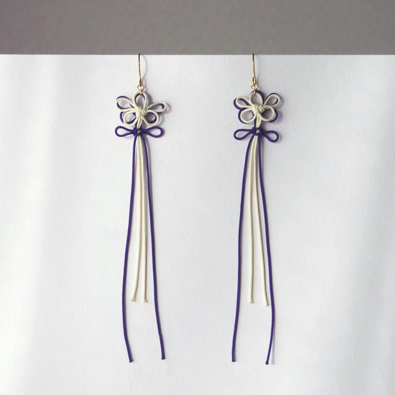 Earrings: Shiny Wind - ต่างหู - โลหะ สีม่วง