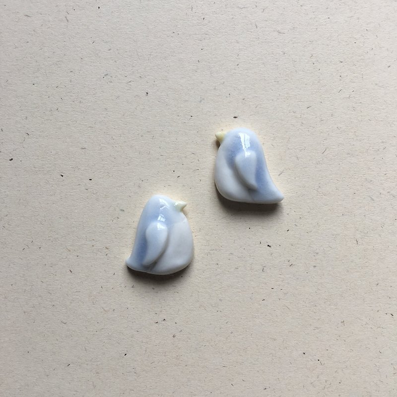 Ceramic Earring - Pair Penguin - Earrings & Clip-ons - Porcelain Multicolor