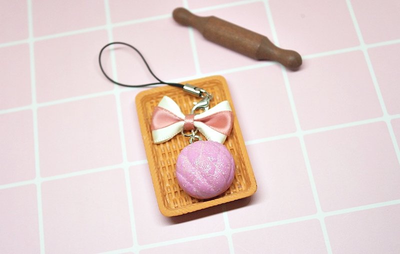 => Clay Series-Strawberry Polo-Pendant <If you do not want to add a bow, please inform after ordering> - พวงกุญแจ - ดินเหนียว สึชมพู