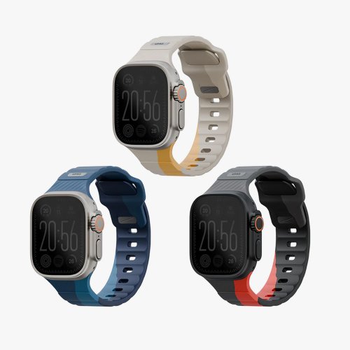UNIQ Apple Watch 49/46/45/44mm Stride DE防水氟橡膠不鏽鋼錶帶 3色