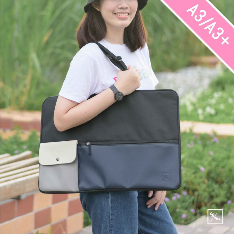 Manee A3 | Drawing Board Portable Case/Briefcase (A3 paper size) - Smart Navy - 公事包 - 人造皮革 藍色