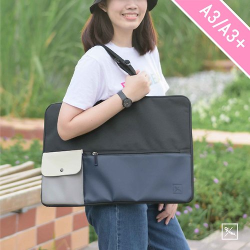 chans.brand Manee A3 | Drawing Board Portable Case/Briefcase (A3 paper size) - Smart Navy
