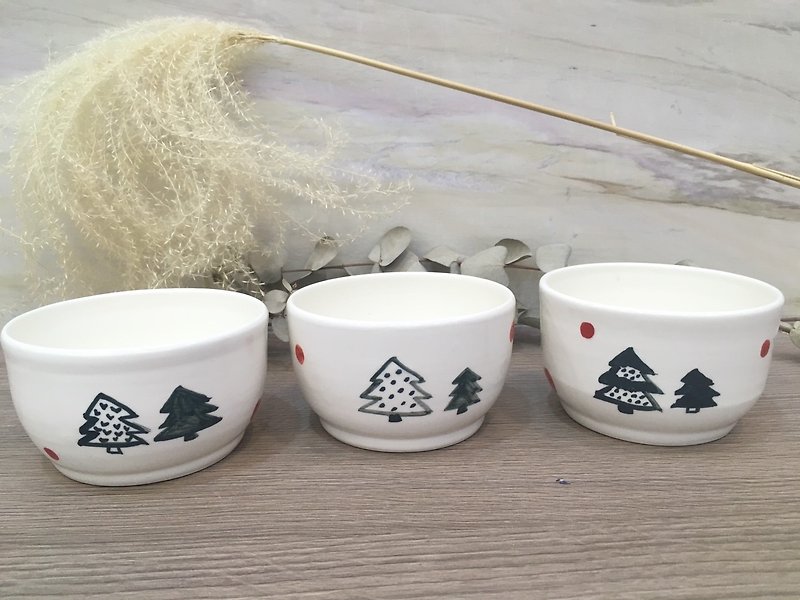 Christmas series/small bowl - Small Plates & Saucers - Pottery Green