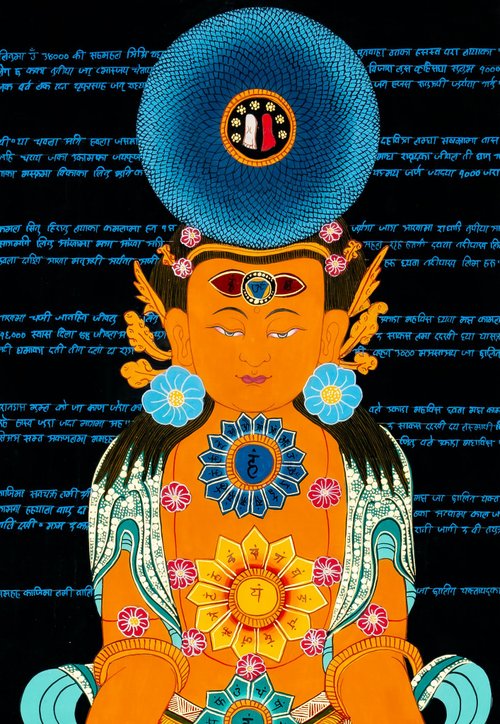 エレガントな七つのチャクラタンカ – チャクラの調整のための伝統的な