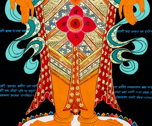 エレガントな七つのチャクラタンカ – チャクラの調整のための伝統的な