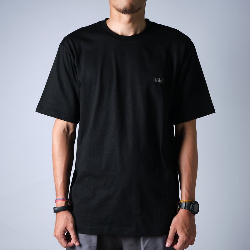 ONE-1111-STUDIO classic LOGO short T/slim fit/black//inner wear - Men's T-Shirts & Tops - Cotton & Hemp Black