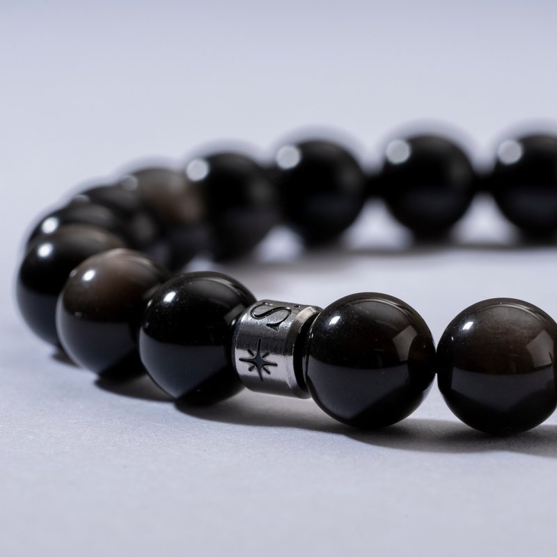 D12402 Silver Stone| Natural Energy Bracelet | 8-9mm - Bracelets - Crystal Silver