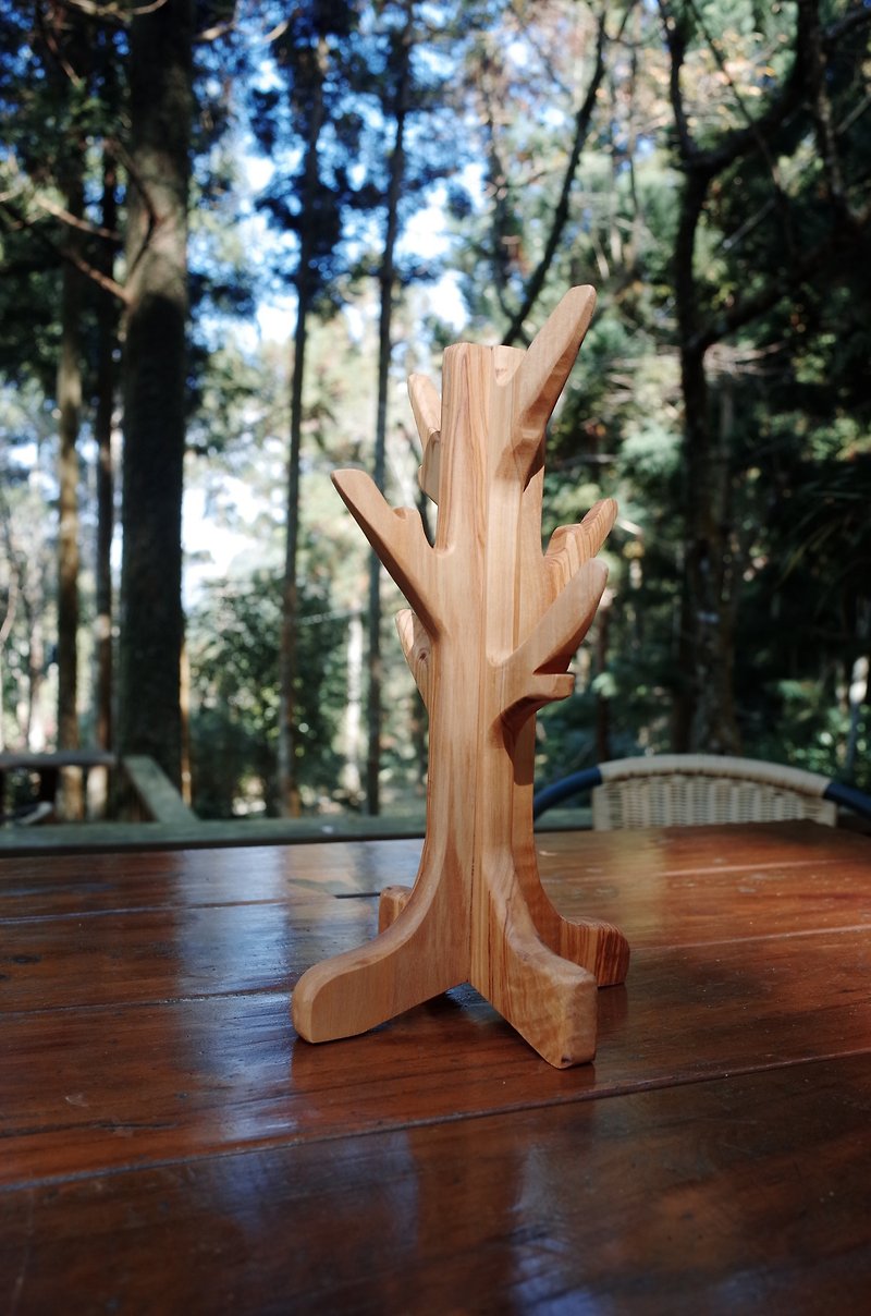 義大利Zen Forest橄欖木實木杯架/飾品架Olive wood cup holder - 項鍊 - 木頭 卡其色