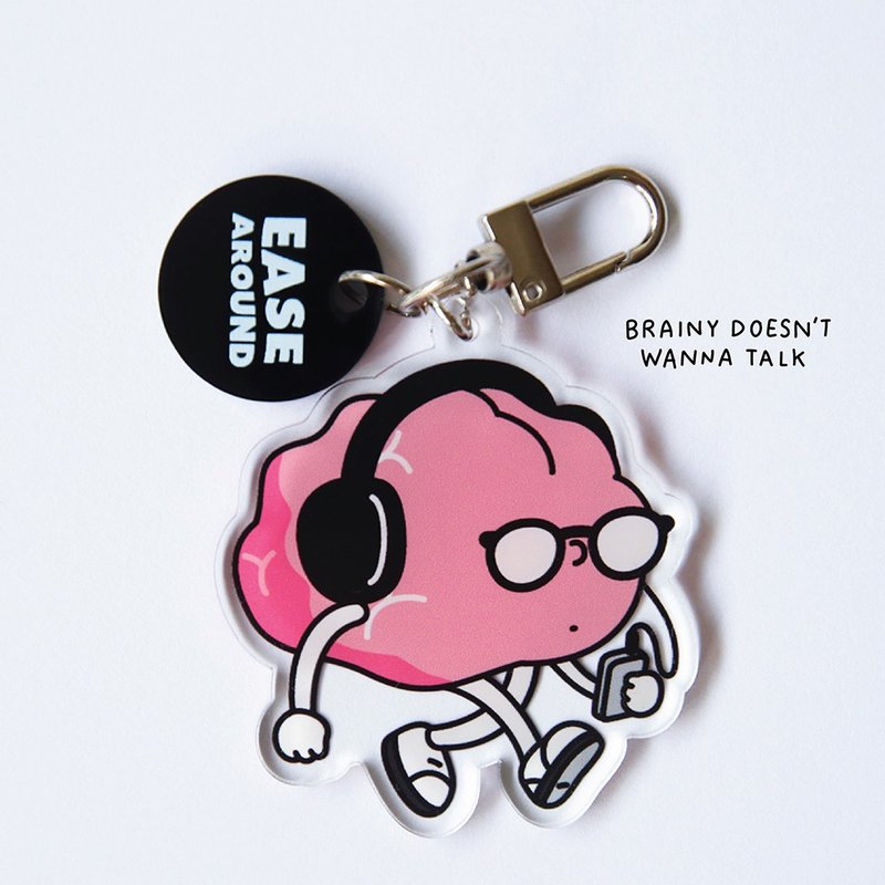 KEYCHAIN - BRAINY DOESN'T WANNA TALK - ที่ห้อยกุญแจ - อะคริลิค หลากหลายสี