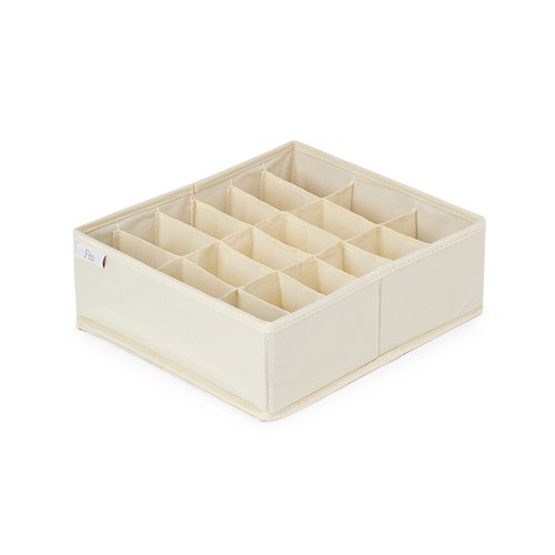 日本天馬TENMA 日本天馬 Fits 布質分格收納盒(18格)-面寬30cm-3入