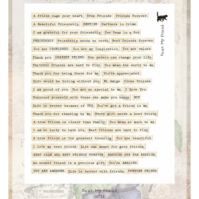 友達へのプレゼント 20枚 - ダイモレタリング (ブルーライオン) (スヨン) - ステッカー・シール - 紙 カーキ