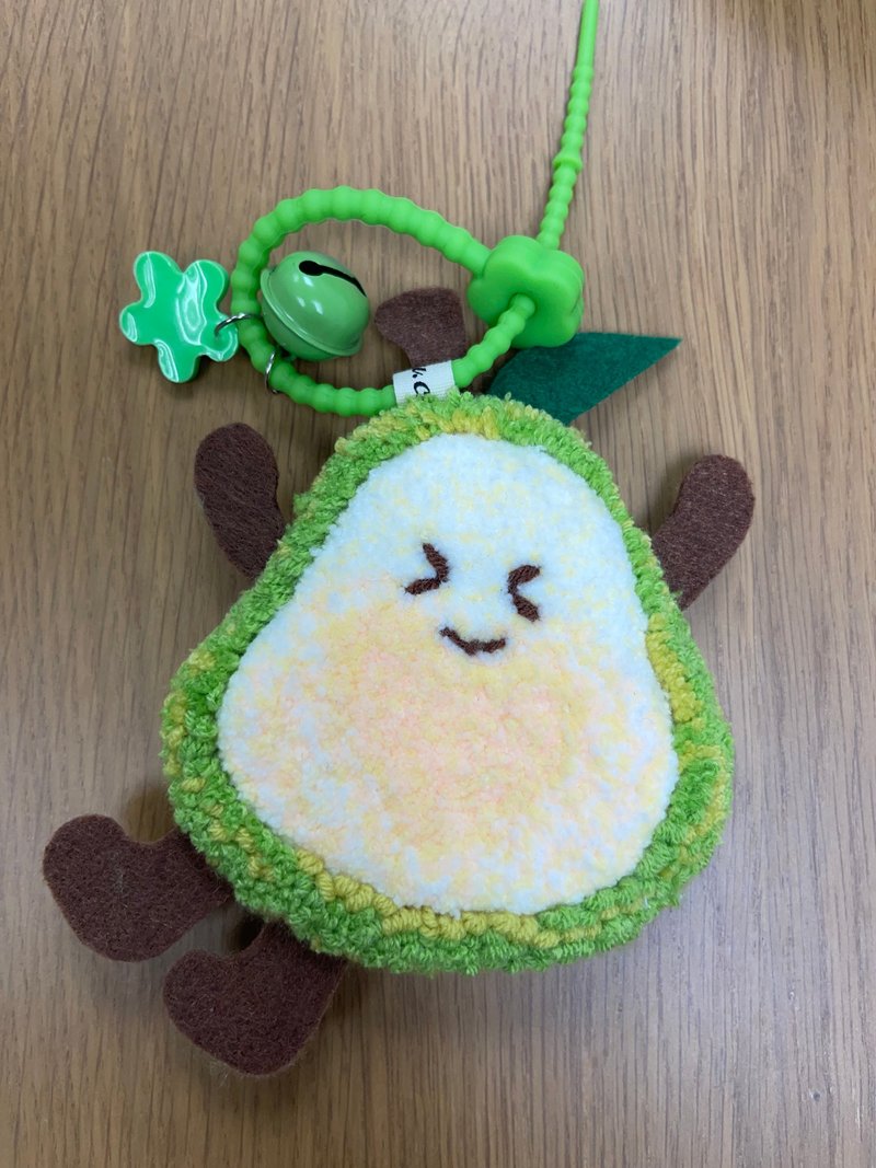 Custom Cute Plush Mirror Charm, Russian Embroidery, Punch Needle, Personalized - Charms - Wool Green