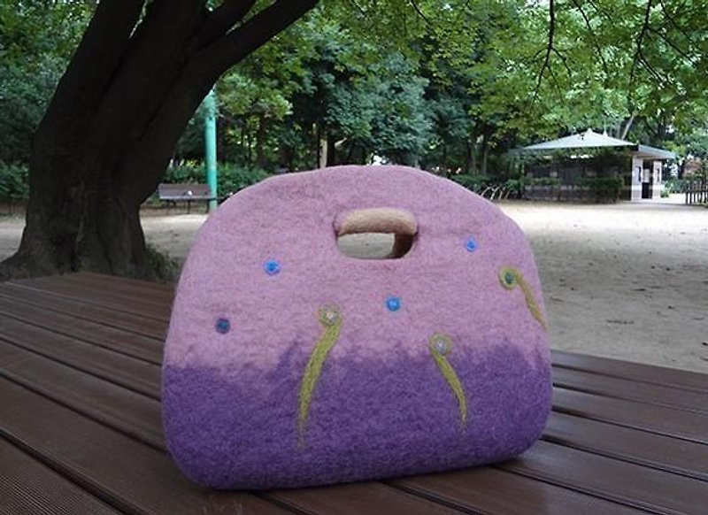 Felt bag CS0048 - Handbags & Totes - Cotton & Hemp Pink