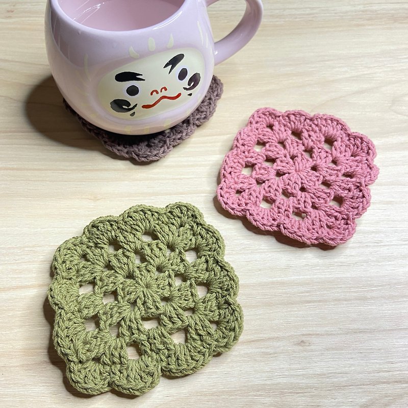 【Crochet】Gentle Grandma's Lace Coaster/Beginners Available/Taipei - เย็บปักถักร้อย/ใยขนแกะ/ผ้า - ผ้าฝ้าย/ผ้าลินิน 
