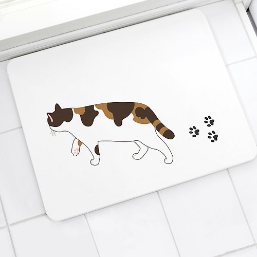然 Ran! 數位噴印小物 貓貓系列 硅藻土地墊 / 實用居家裝飾小物