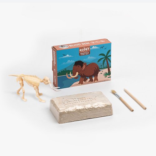 炭草花 ecoey恐龍考古挖掘玩具-普通版拼裝模型化石手工創意DIY禮物