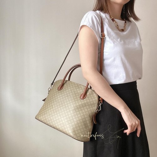 Autrefois Vintage Bags HK 中古 Celine Macadam 貝殼形手袋 側背袋 通勤