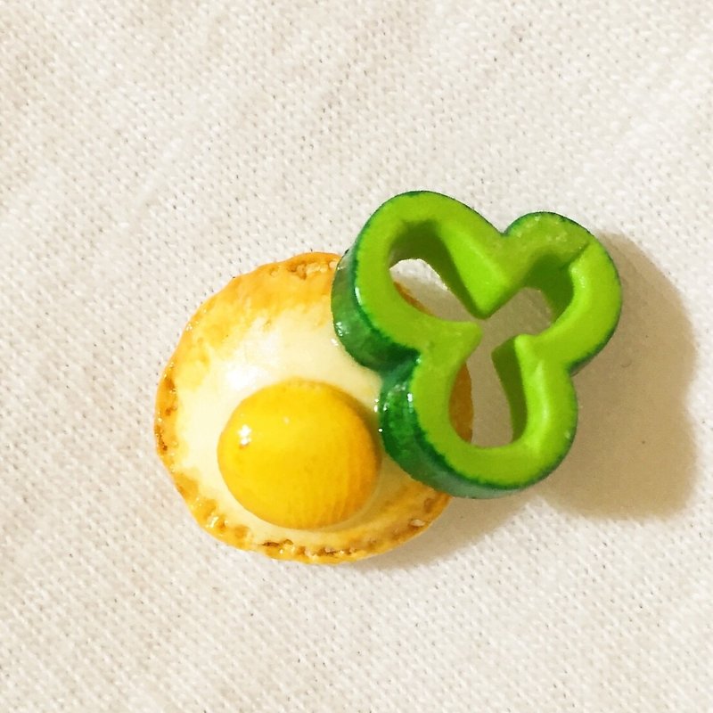 Not picky eater series vegetable earrings (single ear sale) (can be changed to Clip-On) - Earrings & Clip-ons - Clay Multicolor