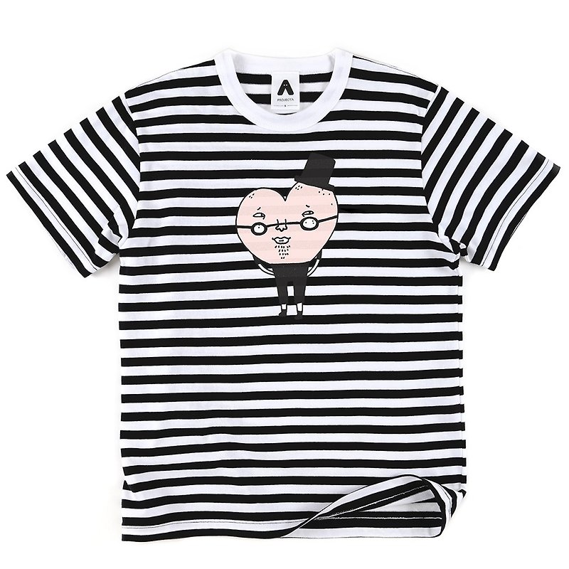 Illustrator T/Love it or not. Really. Project A black and white striped jacket - อื่นๆ - ผ้าฝ้าย/ผ้าลินิน หลากหลายสี